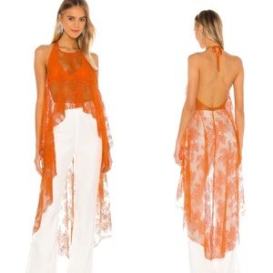 Reposh 🔄 NWT Michael Costello REVOLVE OLLY TOP IN ORANGE
